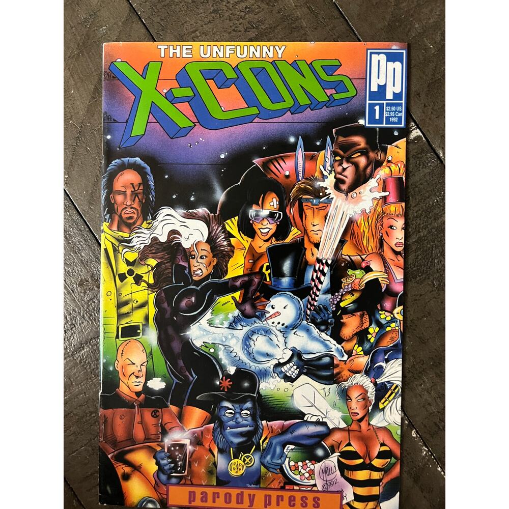 VINTAGE 1992 Parody Press "THE UNFUNNY X-CONS" #1 - M Unopened